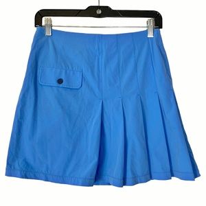 Tory Sport Blue Pocket Detail Pleated Mini Skirt Size S